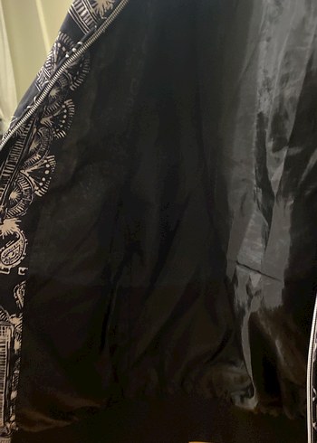 Zara Siyah Desenli Midi Ceket - Görsel 5