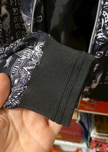 Zara Siyah Desenli Midi Ceket - Görsel 7