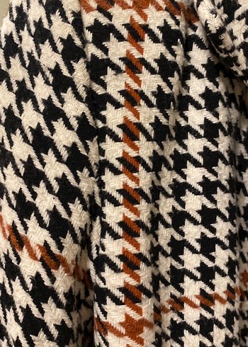 Düğmeli Desenli Kadın Midi Blazer - Görsel 5