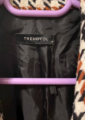 Düğmeli Desenli Kadın Midi Blazer - Görsel 2