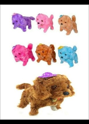 Pilli havlayan yürüyen peluş köpek