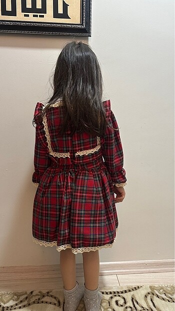 HelloBaby Ekoseli vintage elbise