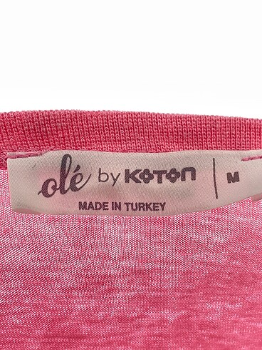 m Beden pembe Renk Koton T-shirt %70 İndirimli.