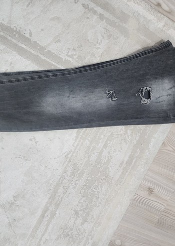 zarar kot pantolon dar kesim Kadın Denim Jean - Görsel 8