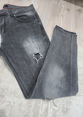 zarar kot pantolon dar kesim Kadın Denim Jean - Görsel 6