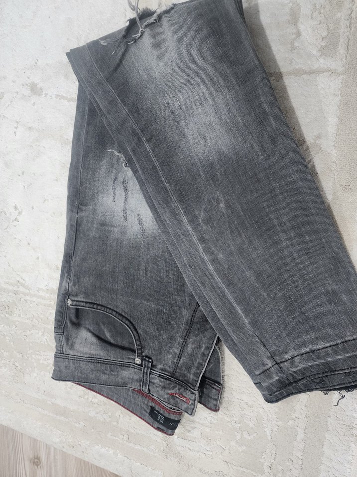 zarar kot pantolon dar kesim Kadın Denim Jean - Görsel 2