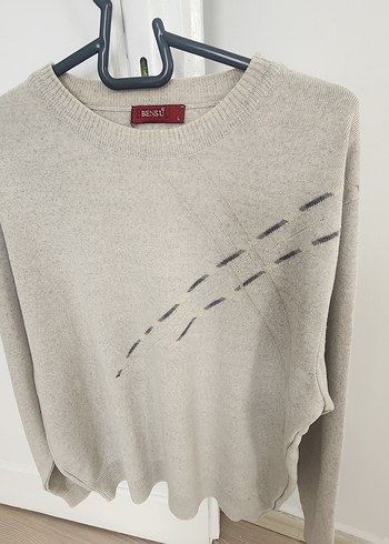 Gri Örgü erkekler Kazak - Görsel 11