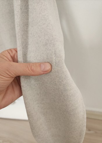 Gri Örgü erkekler Kazak - Görsel 3