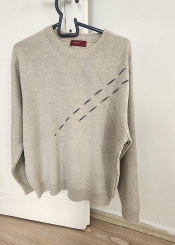 Gri Örgü erkekler Kazak - Görsel 10