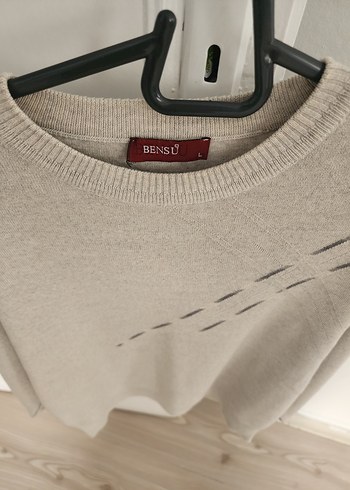 Gri Örgü erkekler Kazak - Görsel 6