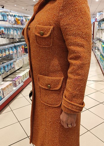 Düğmeli Cepli  Kaban - Görsel 9