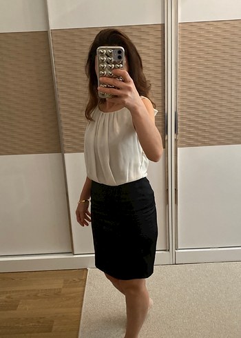 Koton tek parça Elbise etek kısmı saten - Görsel 2