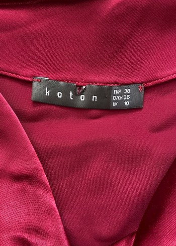Elbise Koton marka Bordo Renkli elbise 36-38 beden - Görsel 3