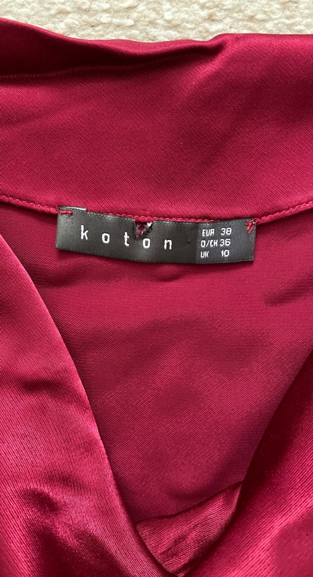 Elbise Koton marka Bordo Renkli elbise 36-38 beden - Görsel 3