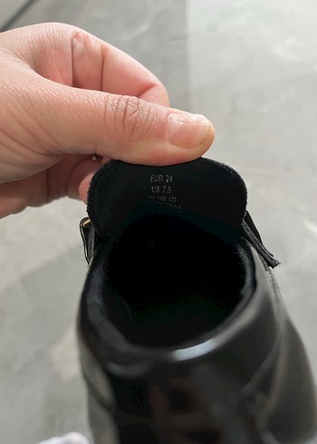 Zincir Detaylı Siyah çocuk loafer - Görsel 4