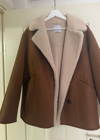 Kahverengi Süet Kürklü Kadın Ceket - Görsel 2