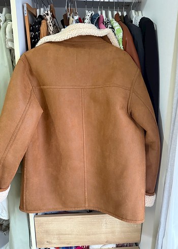 Kahverengi Süet Kürklü Kadın Ceket - Görsel 7