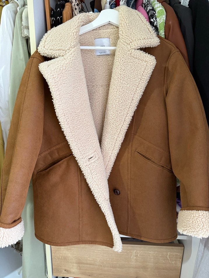 Kahverengi Süet Kürklü Kadın Ceket - Görsel 5