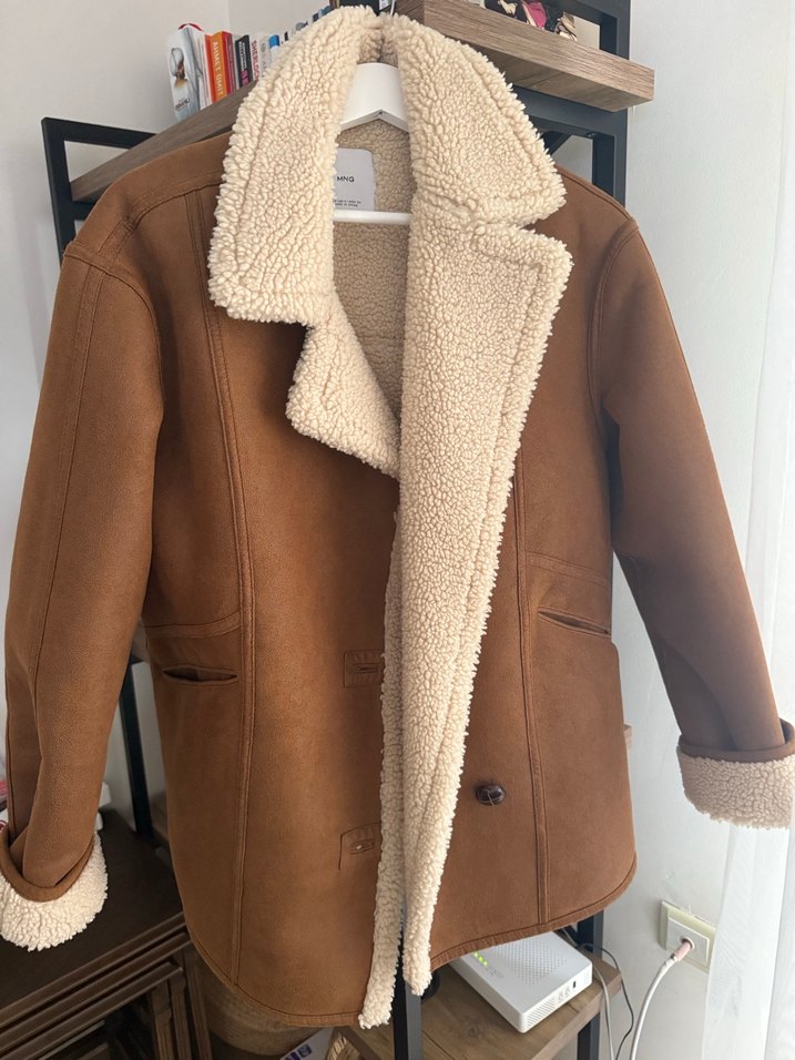 Kahverengi Süet Kürklü Kadın Ceket - Görsel 3