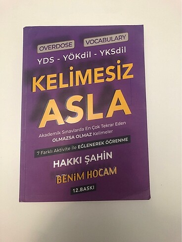 kelimesiz asla vocabulary kitap ve diğerleri