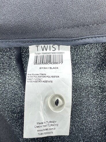 38 Beden siyah Renk Twist Kumaş Pantolon %70 İndirimli.