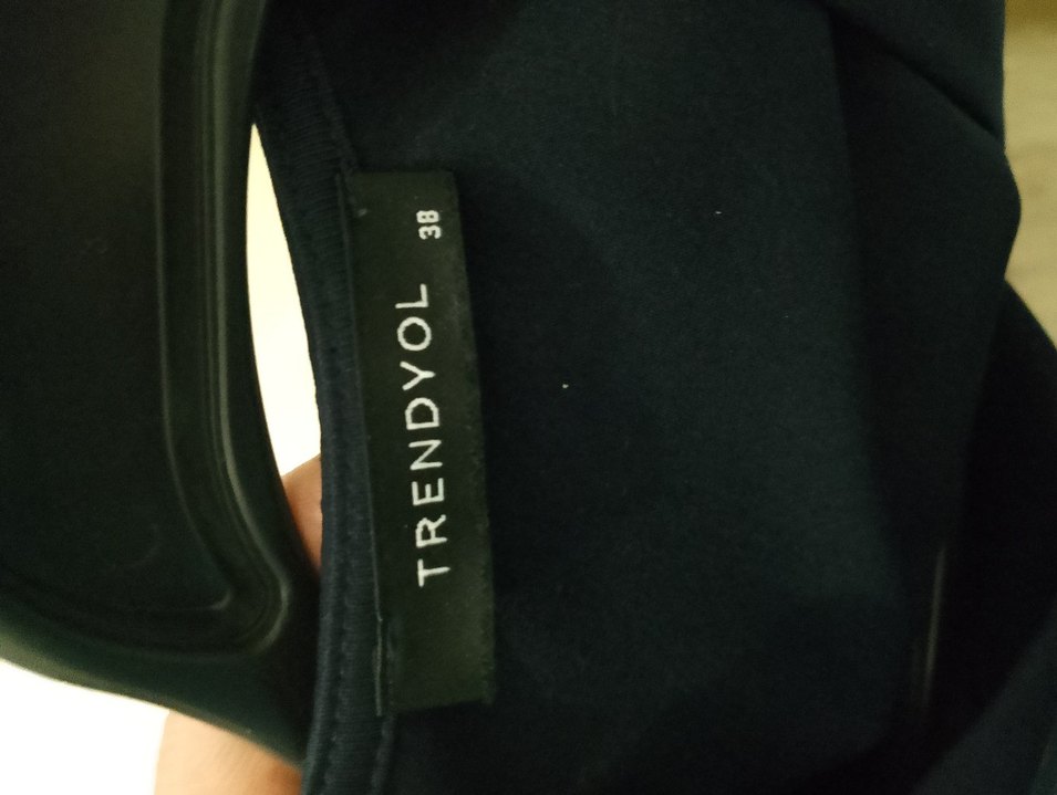 Mor Nakışlı V Yaka elbise - Görsel 4