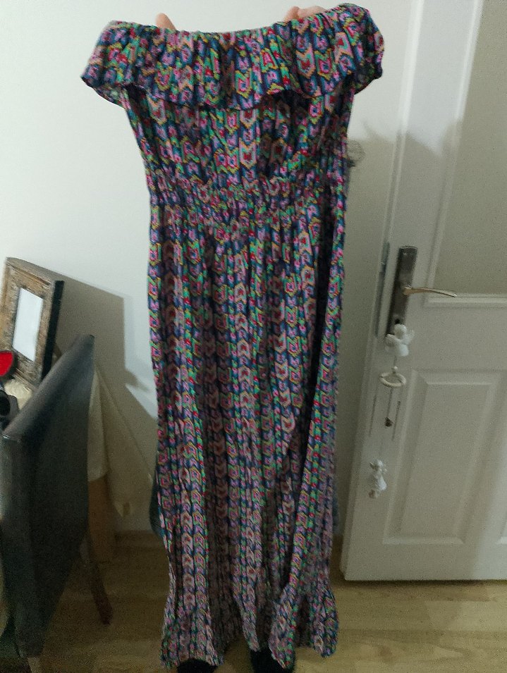 Renkli Bohem Kadın elbise - Görsel 2