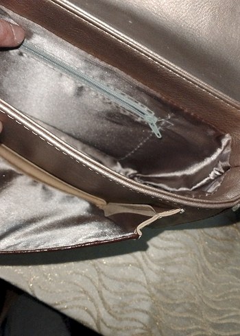 Bej Deri Tokalı Kadın Çantası - Görsel 5