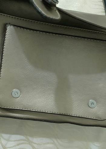 Bej Deri Tokalı Kadın Çantası - Görsel 4