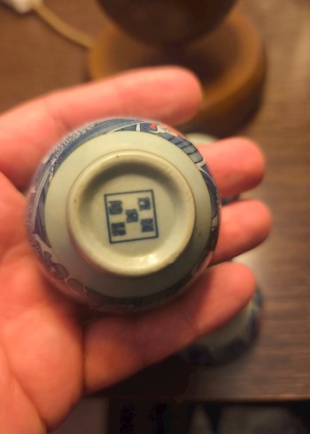 Mavi Ejderha Desenli Seramik Çay Fincanı - Görsel 2