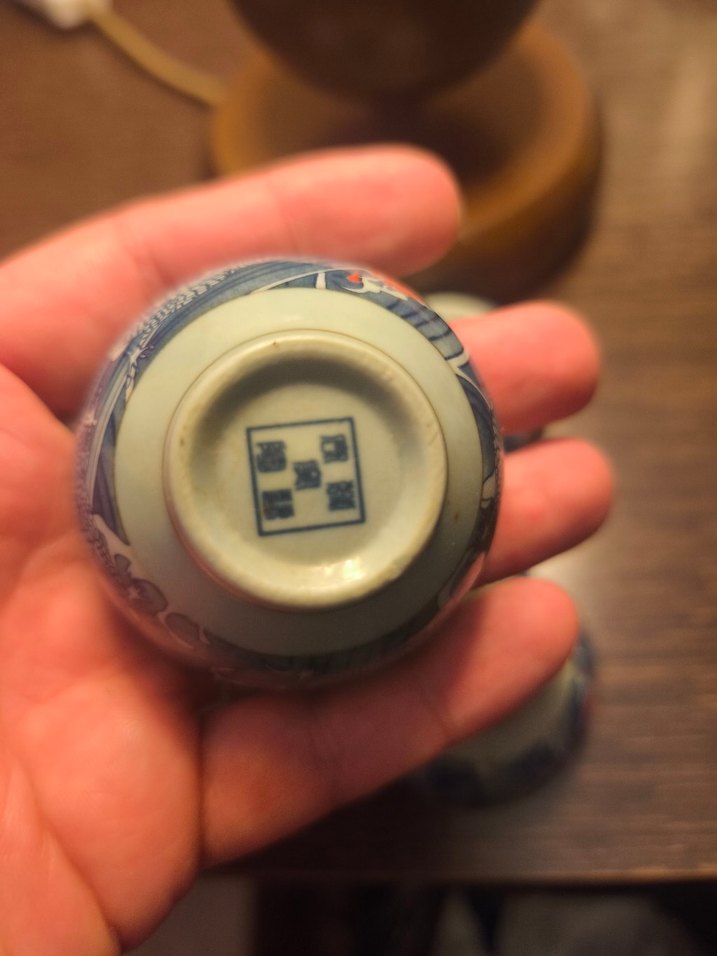 Mavi Ejderha Desenli Seramik Çay Fincanı - Görsel 2