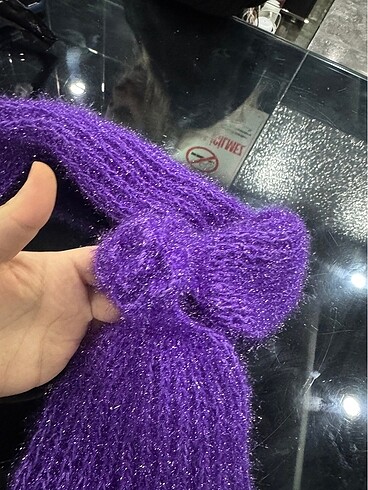 Beden mor Renk El örgüsü atkı