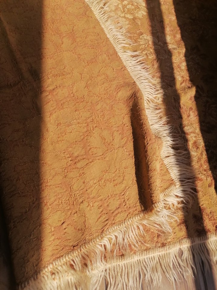 Antika Bej Bohem Tarzı Parlak Halı masa örtüsü - Görsel 2