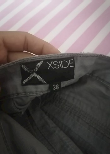 Gri Bol Kesim Kemerli Erkek Kapri - Görsel 5