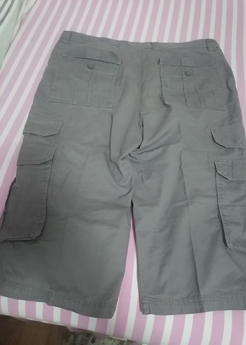 Gri Bol Kesim Kemerli Erkek Kapri - Görsel 2