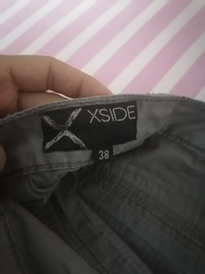 Gri Bol Kesim Kemerli Erkek Kapri - Görsel 5