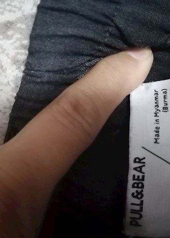 Pull&bear marka gri paçaları lastikli pantolon - Görsel 5