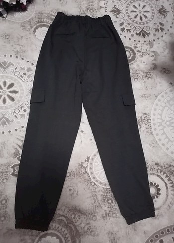 Pull and Bear Pull&bear marka gri paçaları lastikli pantolon