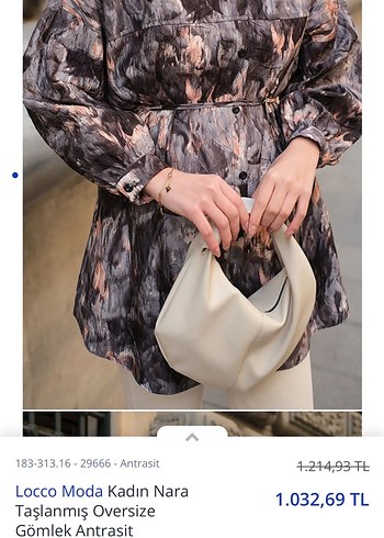 Diğer Locco Moda Kadın Taşlanmış Oversize Gömlek
