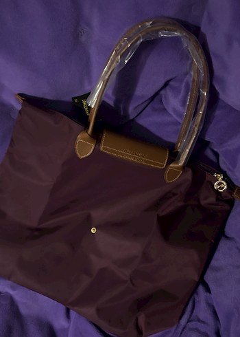 Longchamp Fermuarlı Mor Kadın Omuz Çantası - Görsel 3