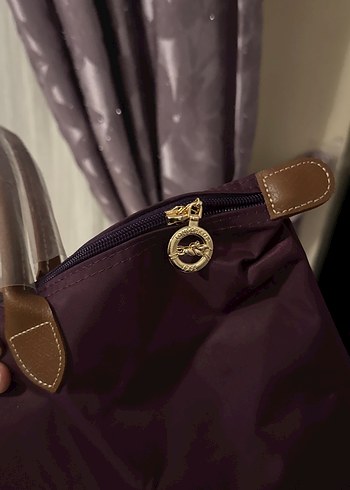 Longchamp Fermuarlı Mor Kadın Omuz Çantası - Görsel 4