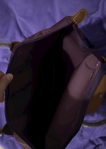 Longchamp Fermuarlı Mor Kadın Omuz Çantası - Görsel 5