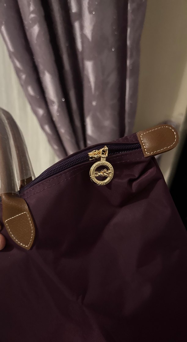 Longchamp Fermuarlı Mor Kadın Omuz Çantası - Görsel 4