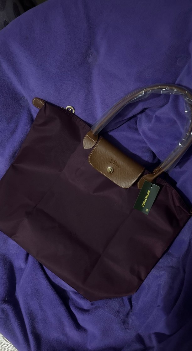 Longchamp Fermuarlı Mor Kadın Omuz Çantası - Görsel 2