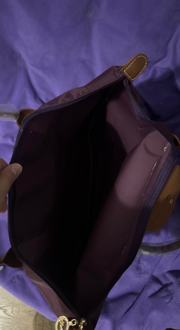 Longchamp Fermuarlı Mor Kadın Omuz Çantası - Görsel 5