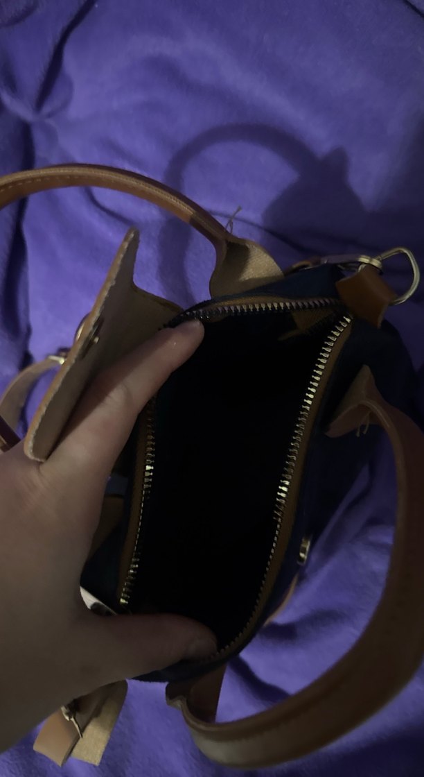 Lacivert Süet Tokalı Kadın Çanta - Görsel 5