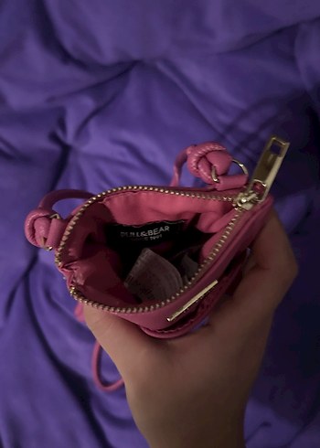 Pembe Deri Fermuarlı Kadın Çapraz Çanta - Görsel 3