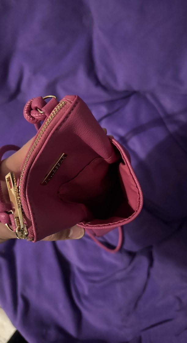 Pembe Deri Fermuarlı Kadın Çapraz Çanta - Görsel 2