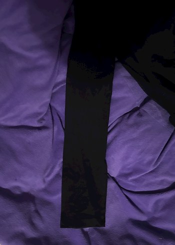 Siyah tek yırtmaç rahat bluz Bluz - Görsel 3