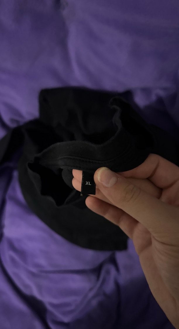 Siyah tek yırtmaç rahat bluz Bluz - Görsel 2